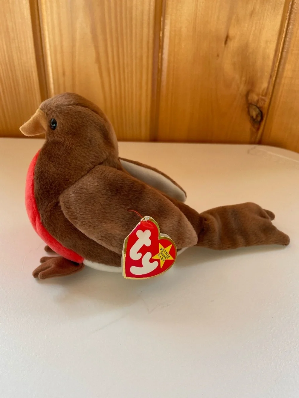 5 Vintage Ty Beanie Babies Birds  - Jabber, Rocket, Early, Stretch, Teenie Strut